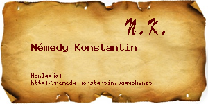 Némedy Konstantin névjegykártya
